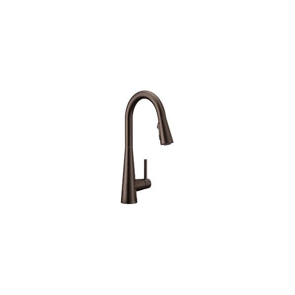 Oil rubbed bronze one-handle pulldown kitchen faucet